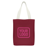 Custom Crimson Red Light Pink Canvas Tote Bag