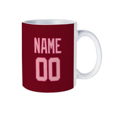Custom Crimson Red Light Pink Mug