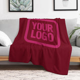 Custom Crimson Red Pink Blanket