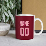 Custom Crimson Red Light Pink Mug