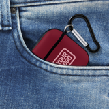 Custom Crimson Red Light Pink AirPods Case