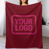 Custom Crimson Red Pink Blanket