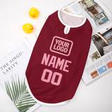 Custom Crimson Red Light Pink Pet Vest