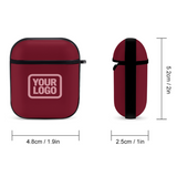 Custom Crimson Red Light Pink AirPods Case