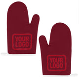 Custom Crimson Red  Red Oven Mitt Set