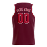 Custom Crimson Red & Red Colors Design Sports Basketball Jersey