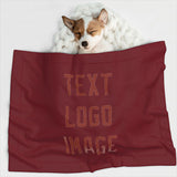 Custom Crimson Red Coral Red Pet Blanket