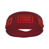Custom Crimson Red Orange Red Sports headband