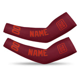 Custom Crimson Red Orange Red Arm Sleeve