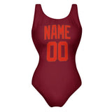 Custom Crimson Red Orange Red Swimsuit
