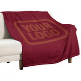 Custom Crimson Red Coral Red Blanket
