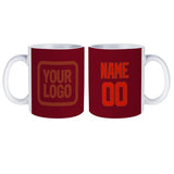 Custom Crimson Red Orange Red Mug