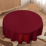 Custom Crimson Red Orange Red Round Table Cloth
