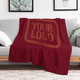 Custom Crimson Red Coral Red Blanket