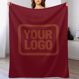 Custom Crimson Red Coral Red Blanket