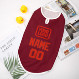 Custom Crimson Red Orange Red Pet Vest