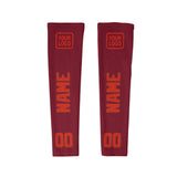 Custom Crimson Red Orange Red Arm Sleeve