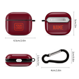 Custom Crimson Red Orange Red AirPods Case (3rd Generation)