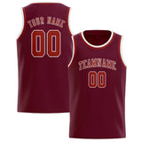 Custom Crimson Red & Coral Red Colors Design Sports Basketball Jersey