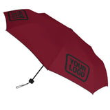 Custom Crimson Red Black Automatic Umbrella