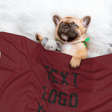 Custom Crimson Red Black Pet Blanket