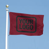 Custom Crimson Red Black Flag