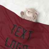Custom Crimson Red Black Pet Blanket