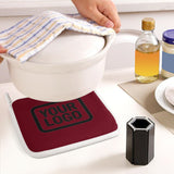Custom Crimson Red  Black Oven Mitt Set