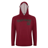 Custom Crimson Red Brown UV-Hoodie
