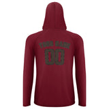 Custom Crimson Red Brown UV-Hoodie
