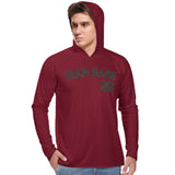 Custom Crimson Red Brown UV-Hoodie