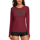 Custom Crimson Red Olive Women's Long-Sleeve Shirt
