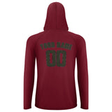 Custom Crimson Red Olive UV-Hoodie
