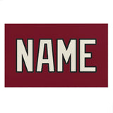 Custom Crimson Red Cream Beach Towel