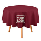 Custom Crimson Red Cream Round Table Cloth
