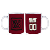 Custom Crimson Red Cream Mug