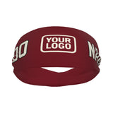 Custom Crimson Red Cream Sports headband
