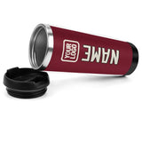 Custom Crimson Red Cream Stainless Steel Water Cup