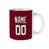 Custom Crimson Red Cream Mug