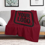 Custom Crimson Red Black Blanket