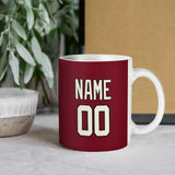 Custom Crimson Red Cream Mug