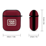 Custom Crimson Red Cream AirPods Case
