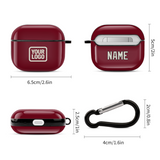 Custom Crimson Red Cream AirPods Case (3rd Generation)