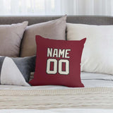 Custom Crimson Red Cream Pillowcase