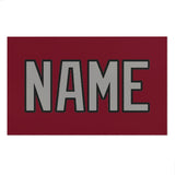 Custom Crimson Red Gray Beach Towel