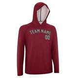 Custom Crimson Red Gray UV-Hoodie