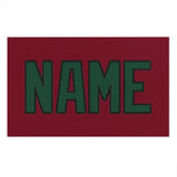 Custom Crimson Red Green Beach Towel