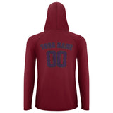 Custom Crimson Red Purple UV-Hoodie