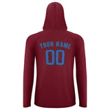 Custom Crimson Red Sky Blue UV-Hoodie