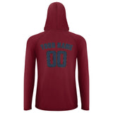 Custom Crimson Red Blue UV-Hoodie